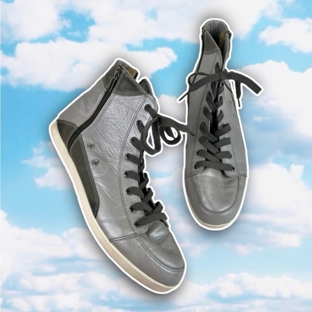 ROBIN'S JEAN Allen High Top Leather Fashion Sneakers Urban Hip Hop Sporty Kicks